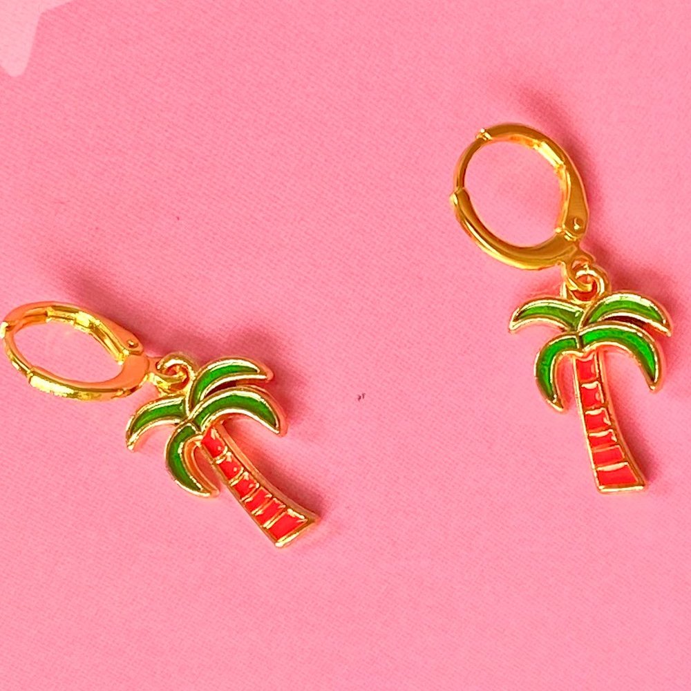 Palm tree shape women's earrings